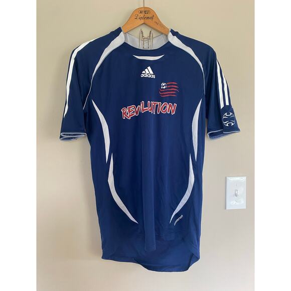 Adidas MLS 2008 Vintage Blue New England Revolution Soccer Jersey - Picture 2 of 6